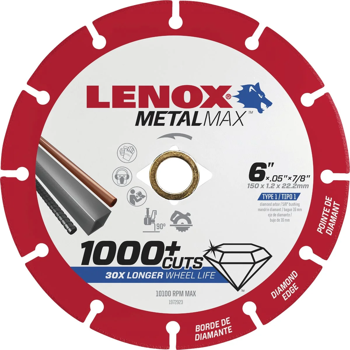 High-Grade Lenox MetalMax 6 In. Segmented Rim Dry Cut Diamond Blade Fine