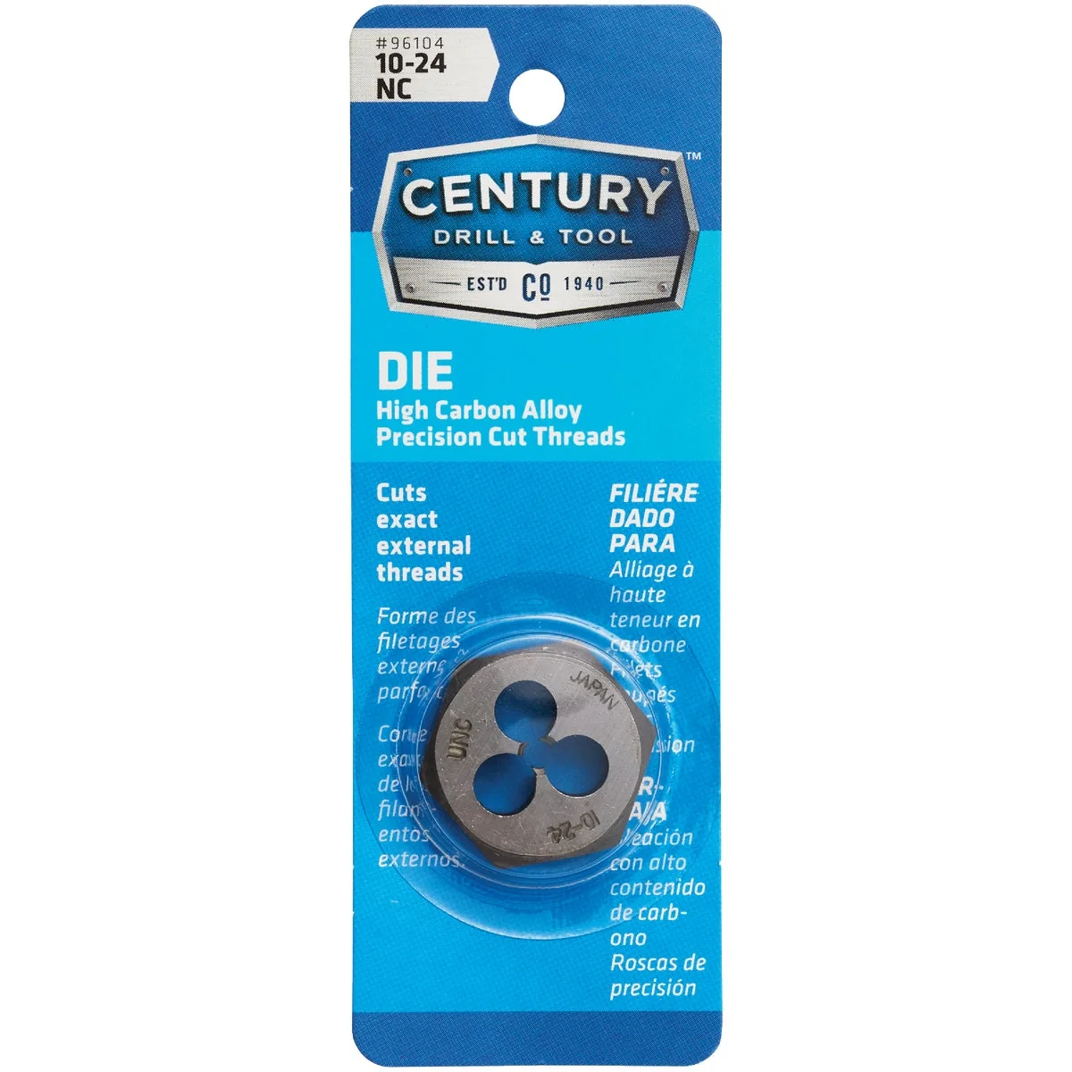 Proven Century Drill Tool 10-24 National Coarse 1 In. Across Flats Fractional Hexagon Die Fashionable
