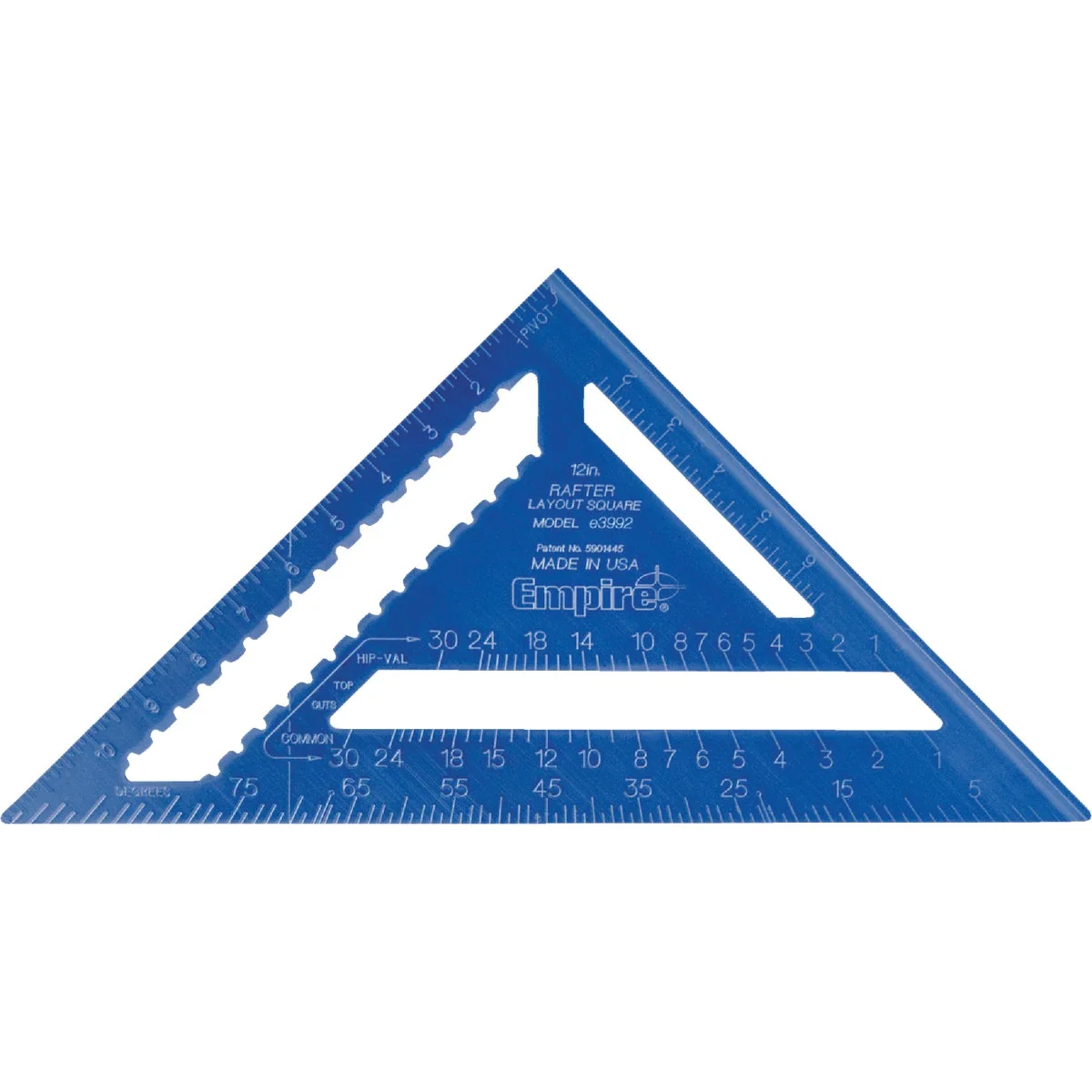 Long-Lasting Empire True Blue 12 In. Aluminum High-Visibility Rafter Square Enhanced