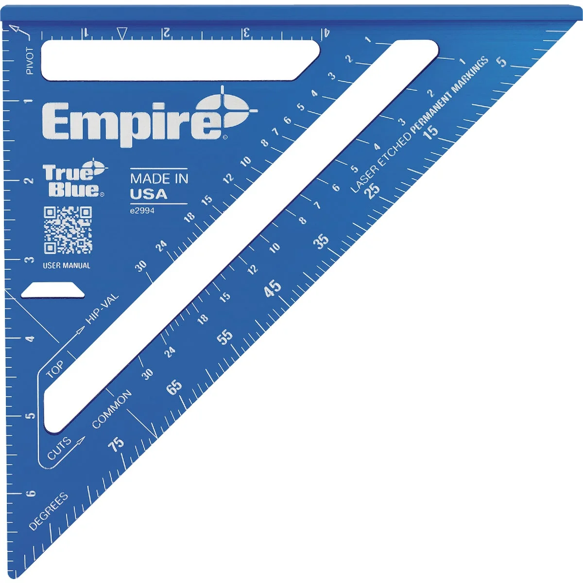 Reliable Empire True Blue 7 In. Aluminum Laser Etched Rafter Square Fast