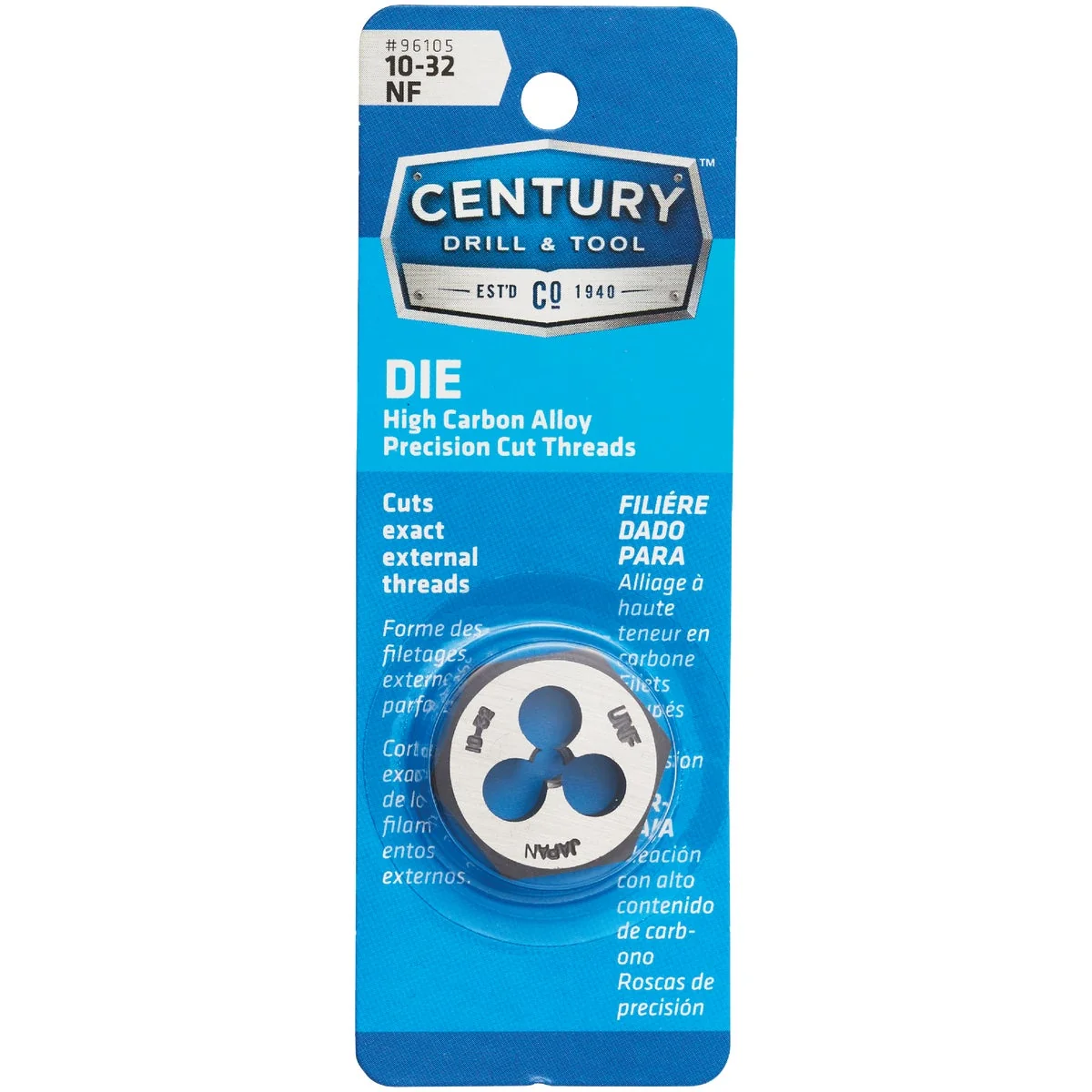 Contemporary Century Drill Tool 10-32 National Fine 1 In. Across Flats Fractional Hexagon Die Reliable