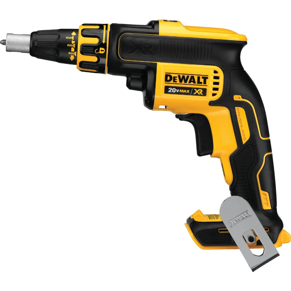 Secure DeWalt 20 Volt MAX XR Lithium-Ion Brushless Drywall Cordless Screwgun Bare Tool Enhanced