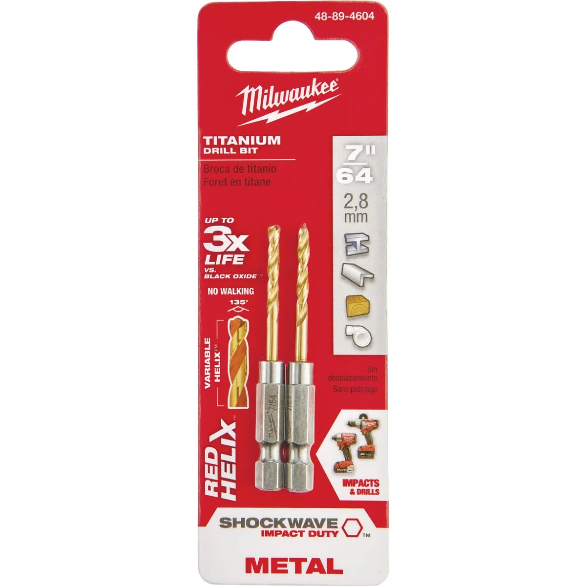 Outstanding Milwaukee Shockwave Impact Duty 7 64 In. Titanium Hex Shank Drill Bit Advanced