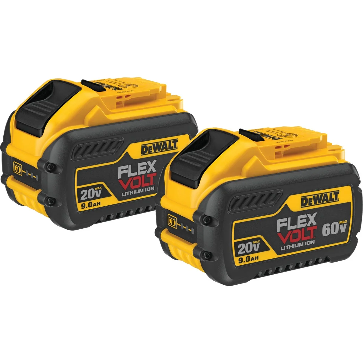Healthy DeWalt Flexvolt 20 Volt and 60 Volt MAX Lithium-Ion 9.0 Ah Tool Battery 2-Pack Fast