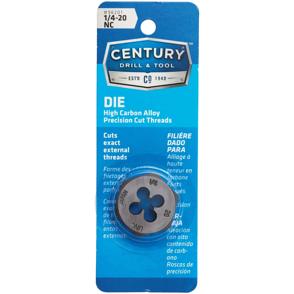 Exceptional Century Drill Tool 1 4-20 National Coarse 1 In. Across Flats Fractional Hexagon Die High-End