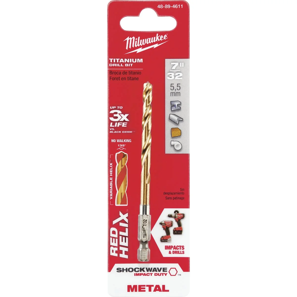 Sustainable Milwaukee Shockwave Impact Duty 7 32 In. Titanium Hex Shank Drill Bit Professional