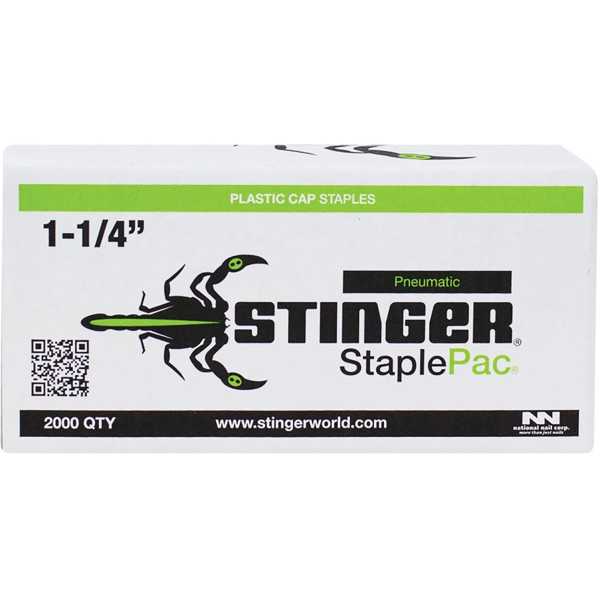 Pure Stinger StaplePac 18-Gauge 3 8 In. x 1-1 4 In. Caps Staples 2000 Ct. Excellent