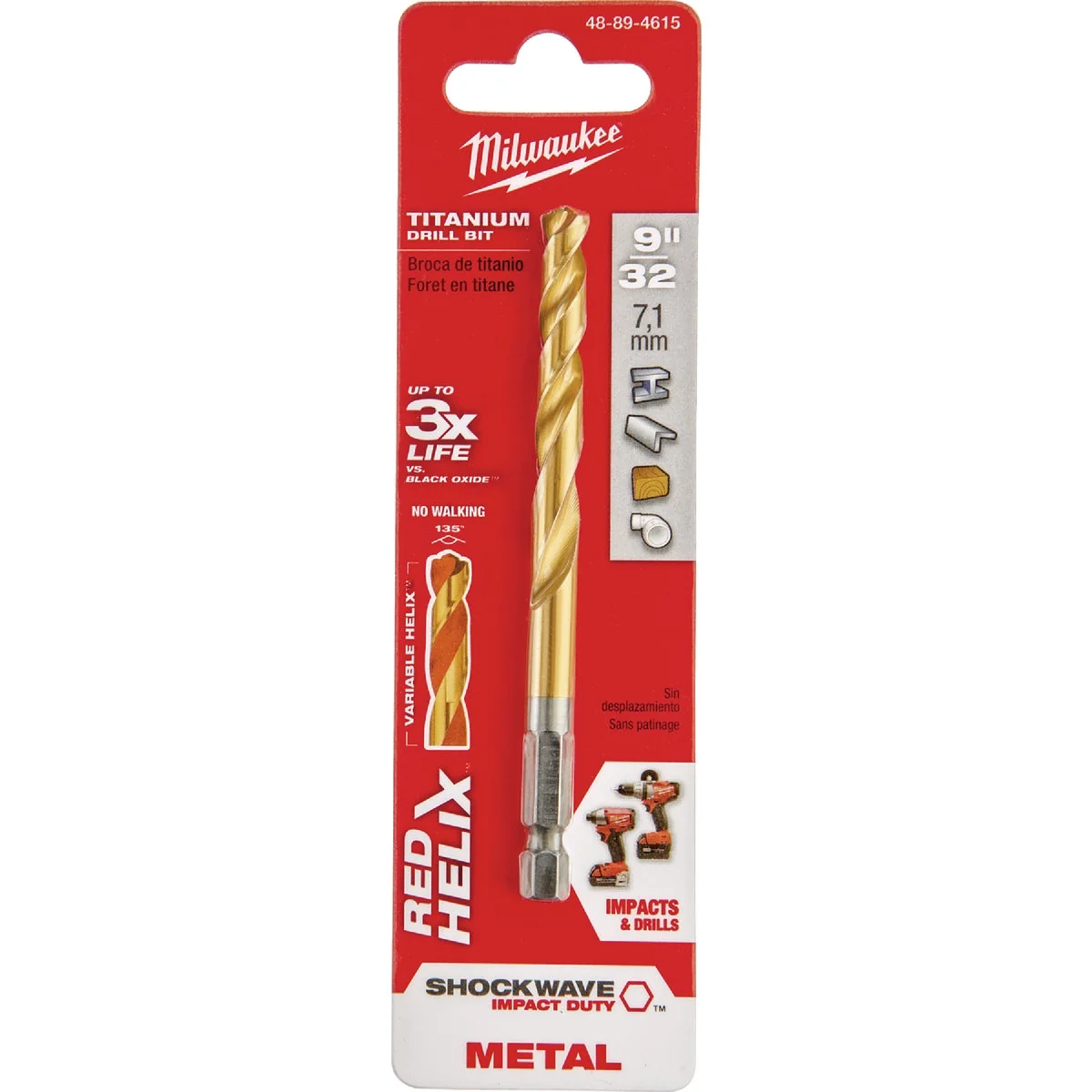 Luxury Milwaukee Shockwave Impact Duty 9 32 In. Titanium Hex Shank Drill Bit Contemporary