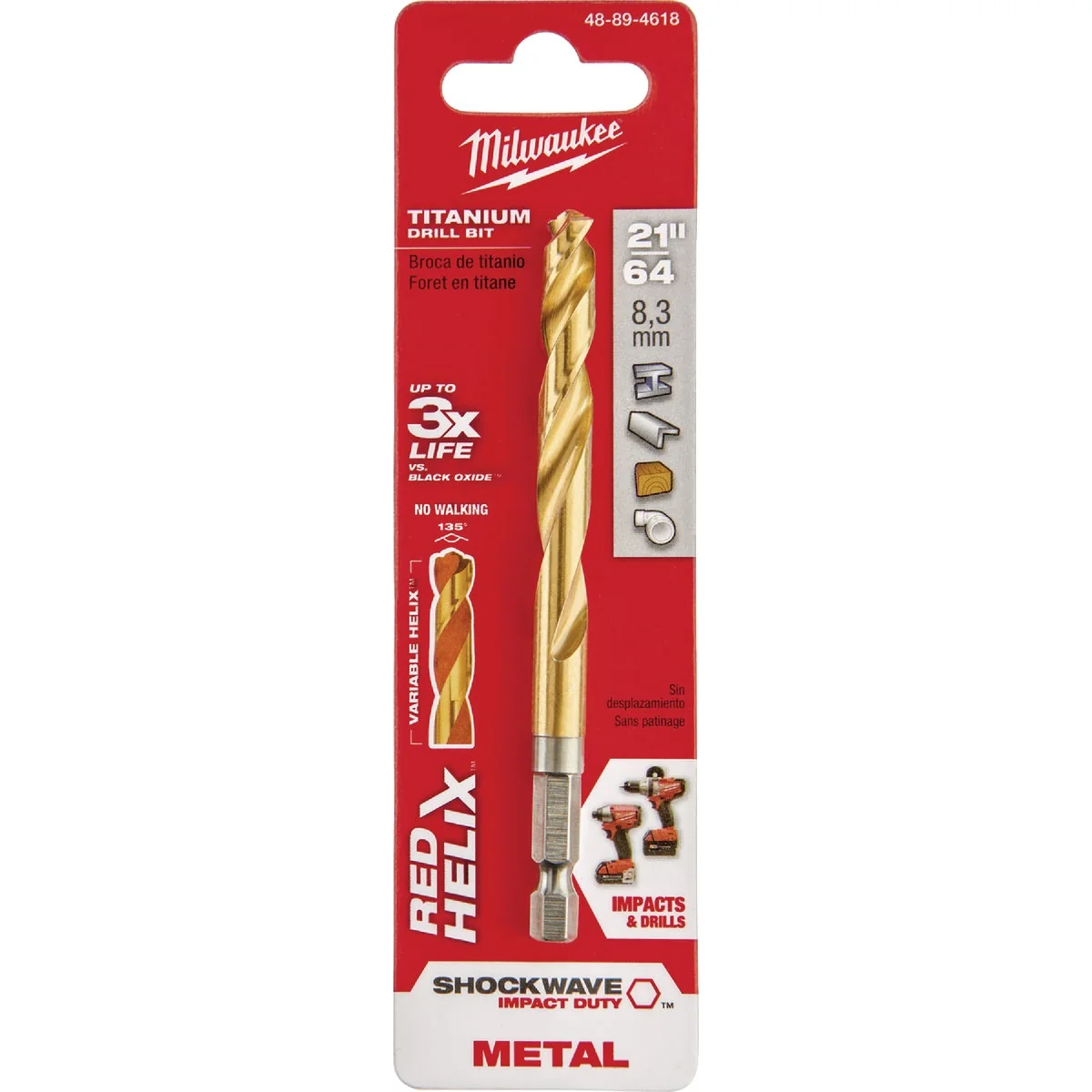 Official Milwaukee Shockwave Impact Duty 21 64 In. Titanium Hex Shank Drill Bit Selected