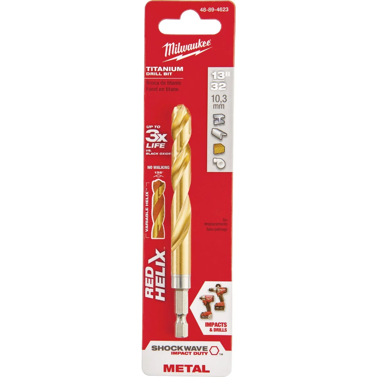 Optimized Milwaukee Shockwave Impact Duty 13 32 In. Titanium Hex Shank Drill Bit Elite