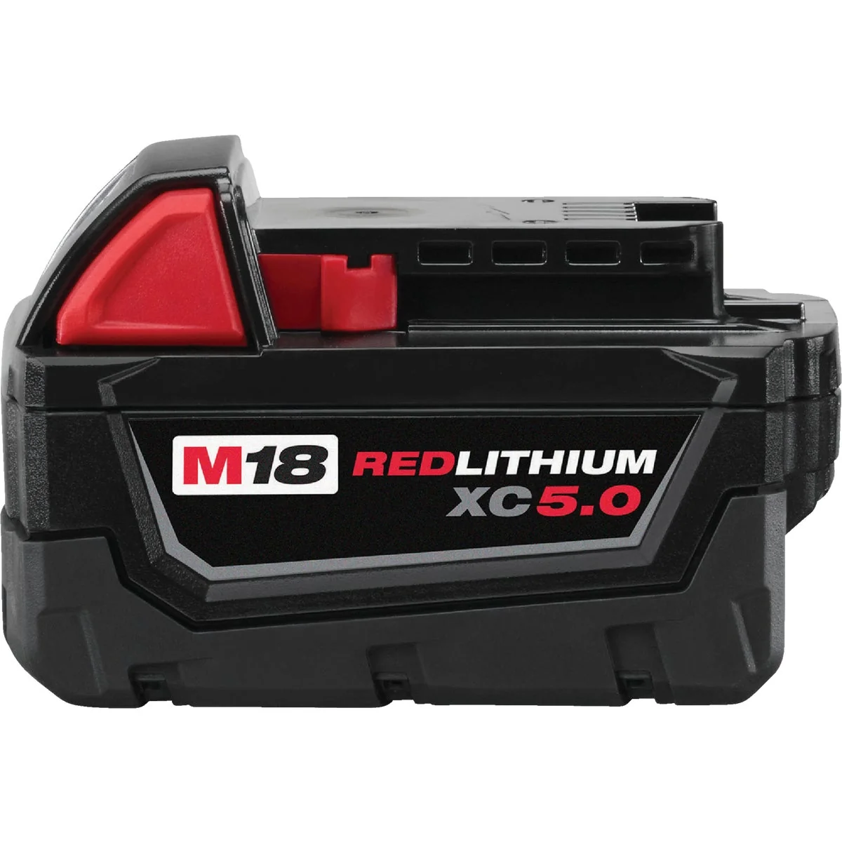 Classic Milwaukee M18 REDLITHIUM XC 18 Volt Lithium-Ion 5.0 Ah Extended Capacity Tool Battery 2-Pack Secure