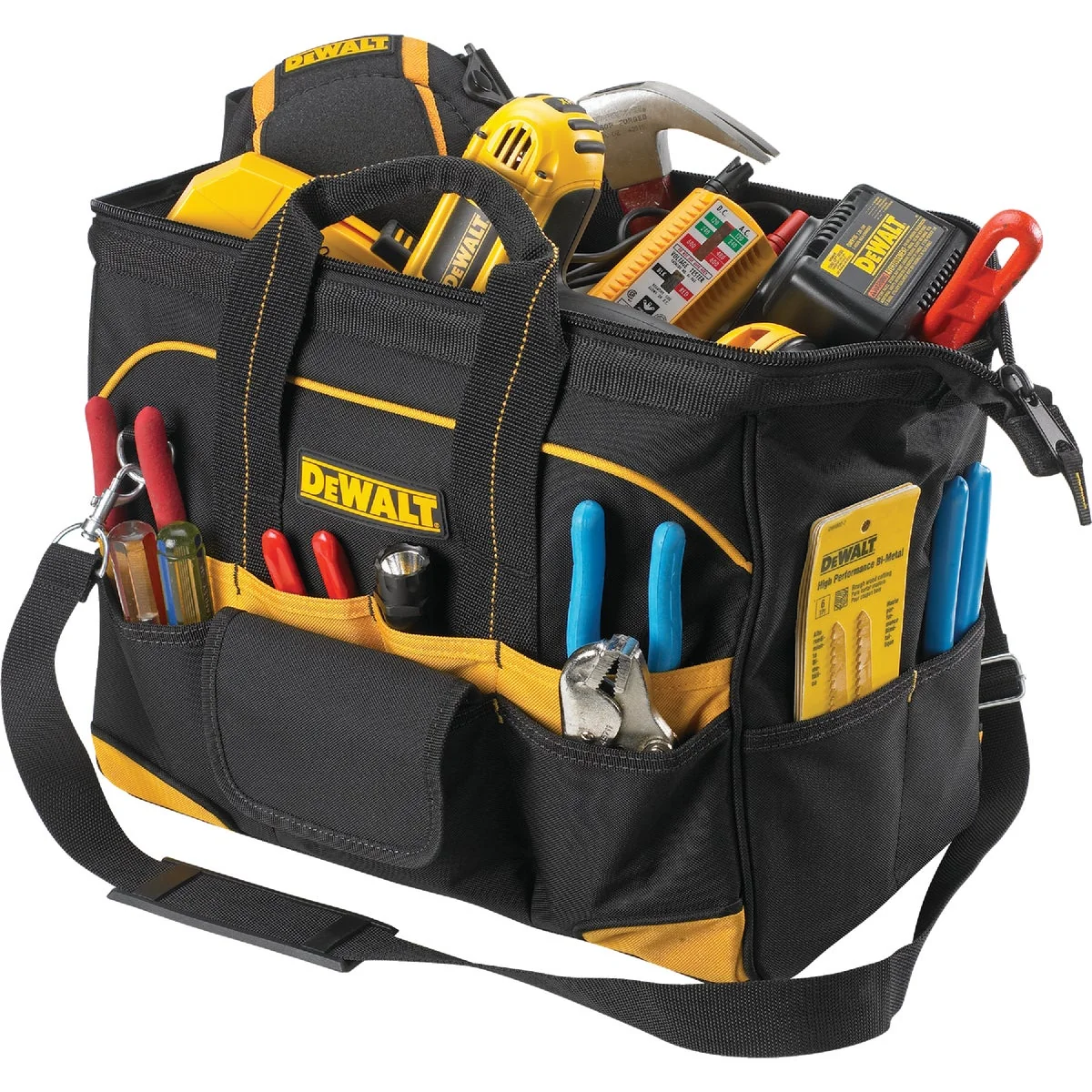 High-End DeWalt 33-Pocket 16 In. Tradesman Tool Bag Premium