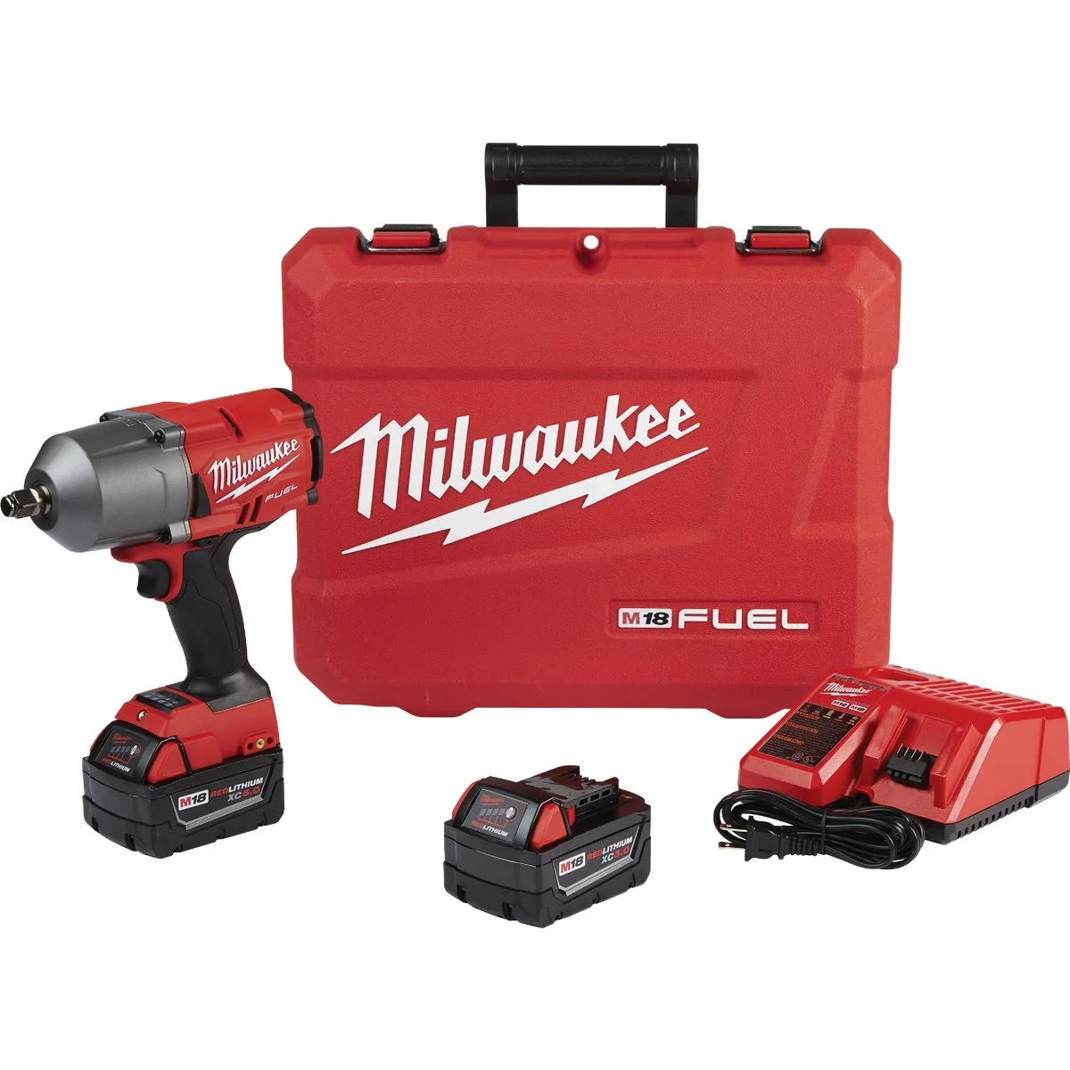 Trendy Milwaukee M18 FUEL 18-Volt Lithium-Ion Brushless 1 2 In. High Torque Cordless Impact Wrench Kit with Friction Ring Kit Contemporary