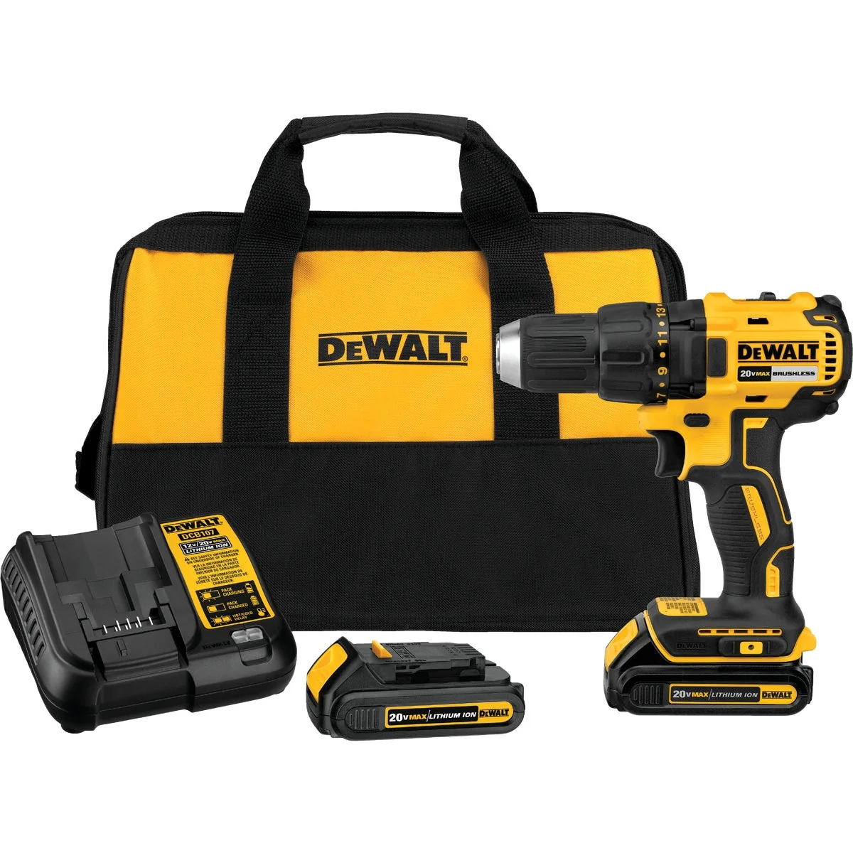 Trendy DeWalt 20 Volt MAX Lithium-Ion Brushless 1 2 In. Compact Cordless Drill Kit Elite