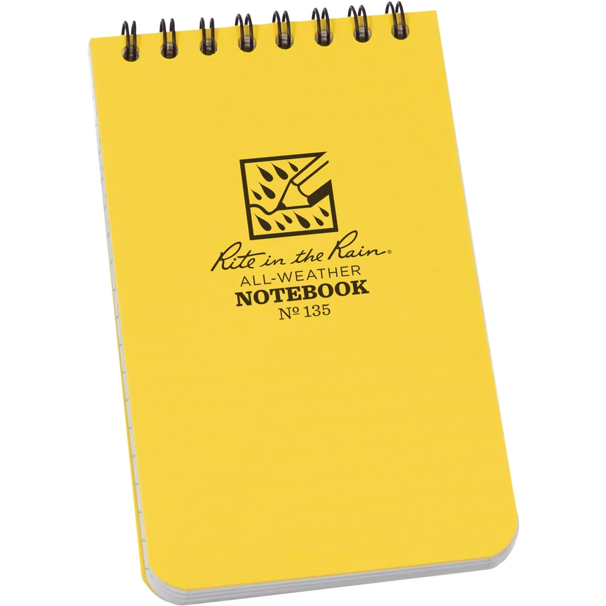 Healthy Rite in the Rain 3 In. W x 5 In. H Yellow 50-Sheet Top Spiral Bound All-Weather Memo Pad Breathable