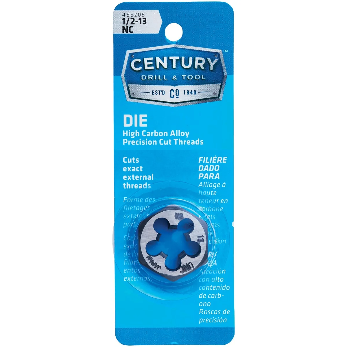 Genuine Century Drill Tool 1 2-13 National Coarse 1 In. Across Flats Fractional Hexagon Die Reusable