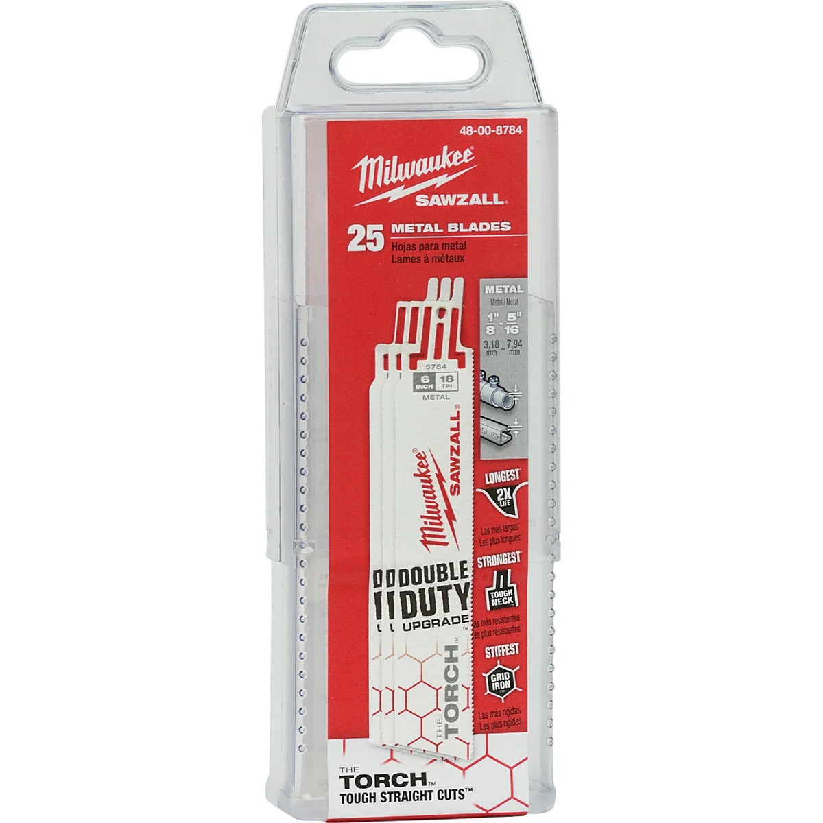 Contemporary Milwaukee Sawzall THE TORCH 6 In. 18 TPI Metal Demolition Reciprocating Saw Blade 25-Pack Specialty