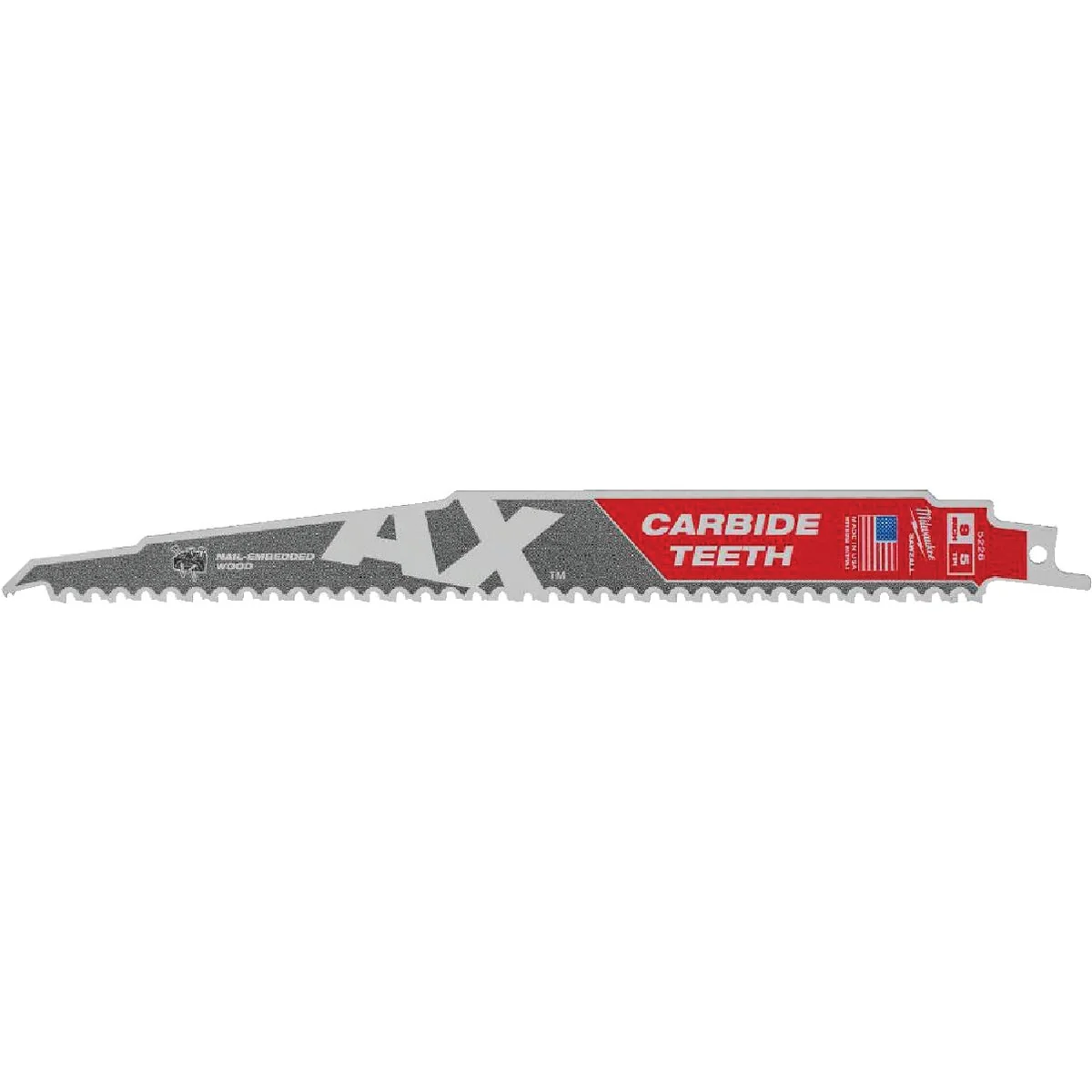 Responsible Milwaukee Sawzall THE AX 9 In. 5 TPI Wood w Nails Demolition Reciprocating Saw Blade with Carbide Teeth Crafted