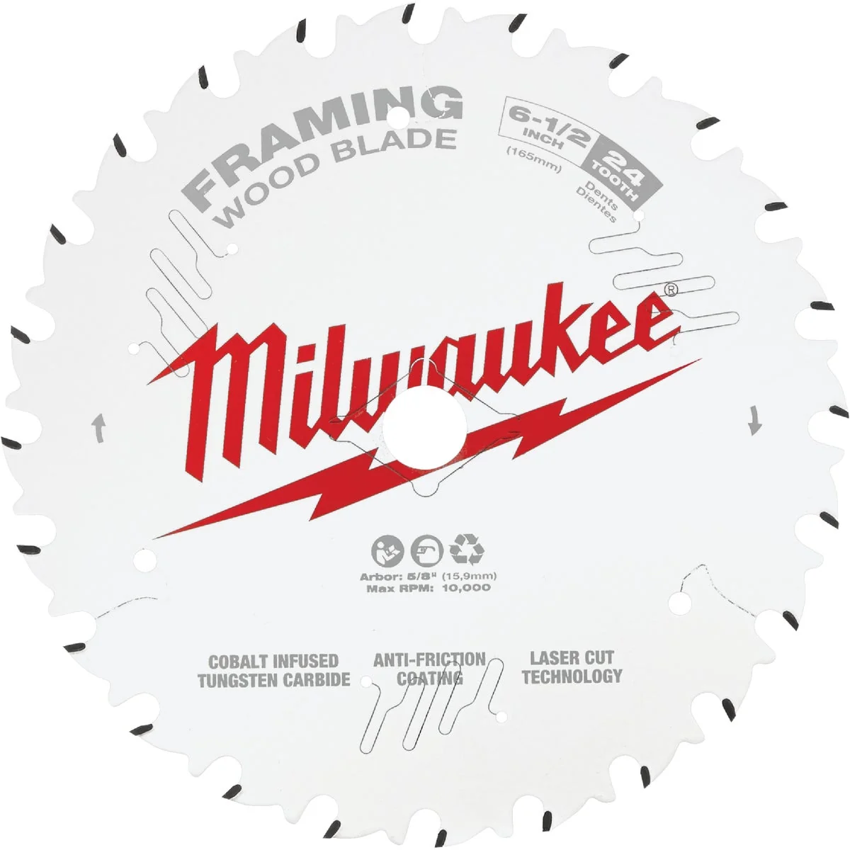 Top-Quality Milwaukee 6-1 2 In. 24-Tooth Framing Circular Saw Blade High-End