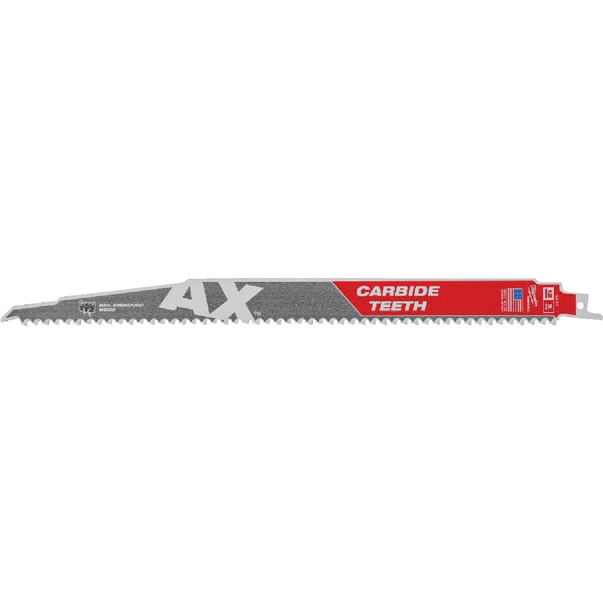 High-Performance Milwaukee Sawzall THE AX 12 In. 5 TPI Wood w Nails Demolition Reciprocating Saw Blade with Carbide Teeth High-Quality