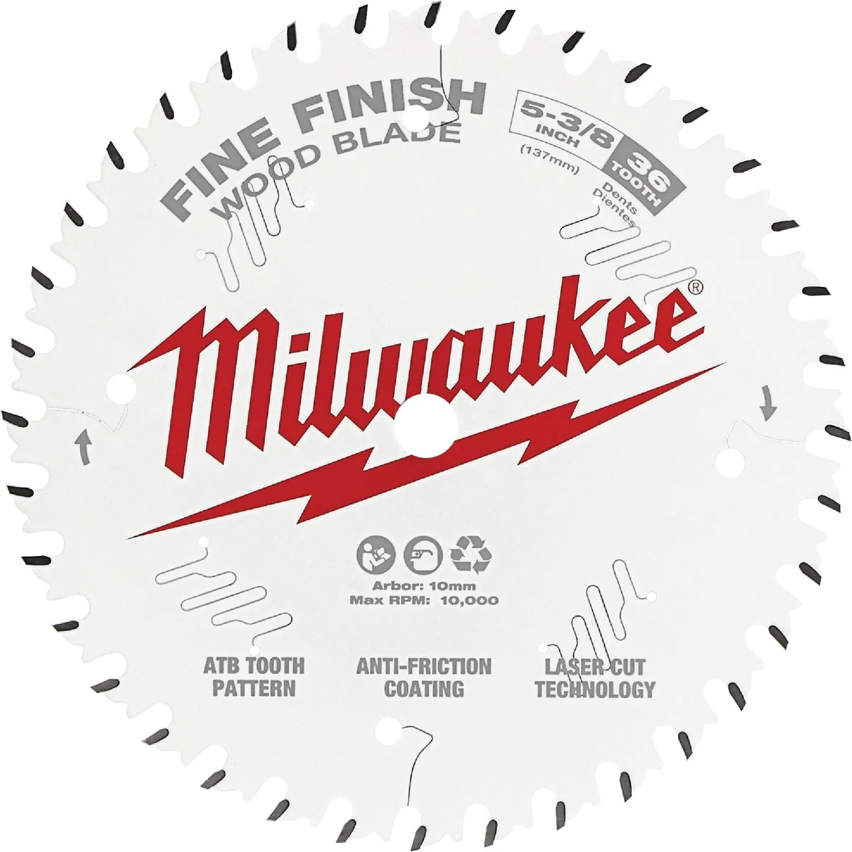 Expertly Made Milwaukee 5-3 8 In. 36-Tooth Fine Finish Circular Saw Blade Prestigious
