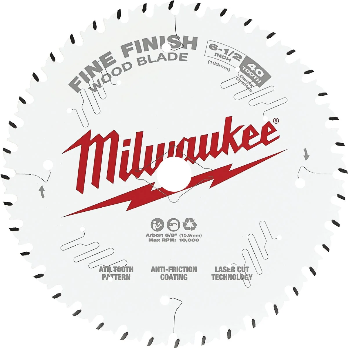 Effective Milwaukee 6-1 2 In. 40-Tooth Fine Finish Circular Saw Blade Premium Material
