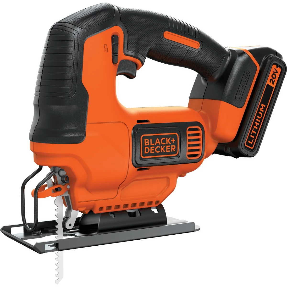 Practical Black Decker 20 Volt MAX Lithium-Ion 1.5 Ah Cordless Jig Saw Kit Artisan
