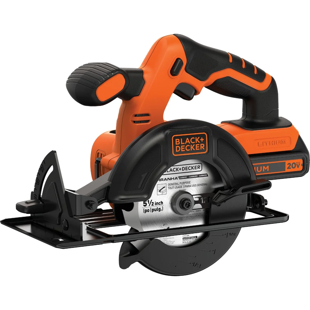 Genuine Black Decker 20 Volt MAX Lithium-Ion 5-1 2 In. Cordless Circular Saw Kit Fine Crafted