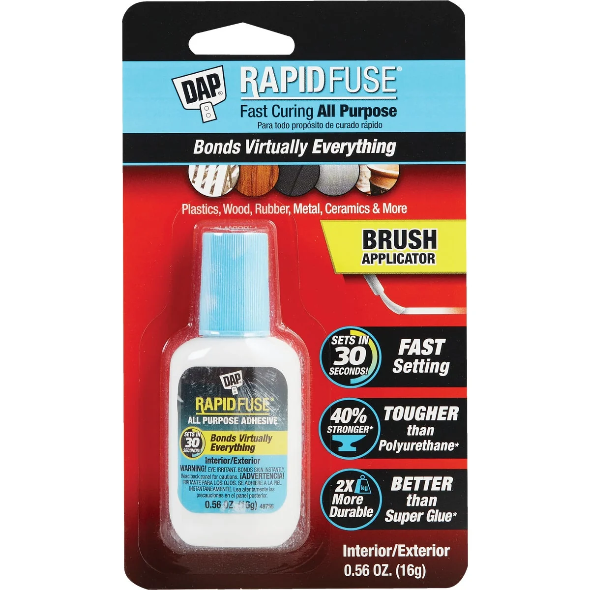 Refined DAP RapidFuse 0.56 Oz. Clear Multi-Purpose Adhesive Brush Applicator Next-Generation