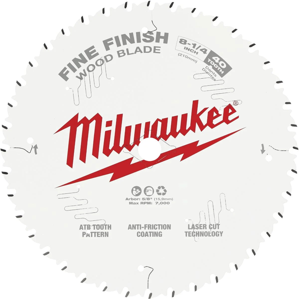Sustainable Milwaukee 8-1 4 In. 40-Tooth Fine Finish Circular Saw Blade