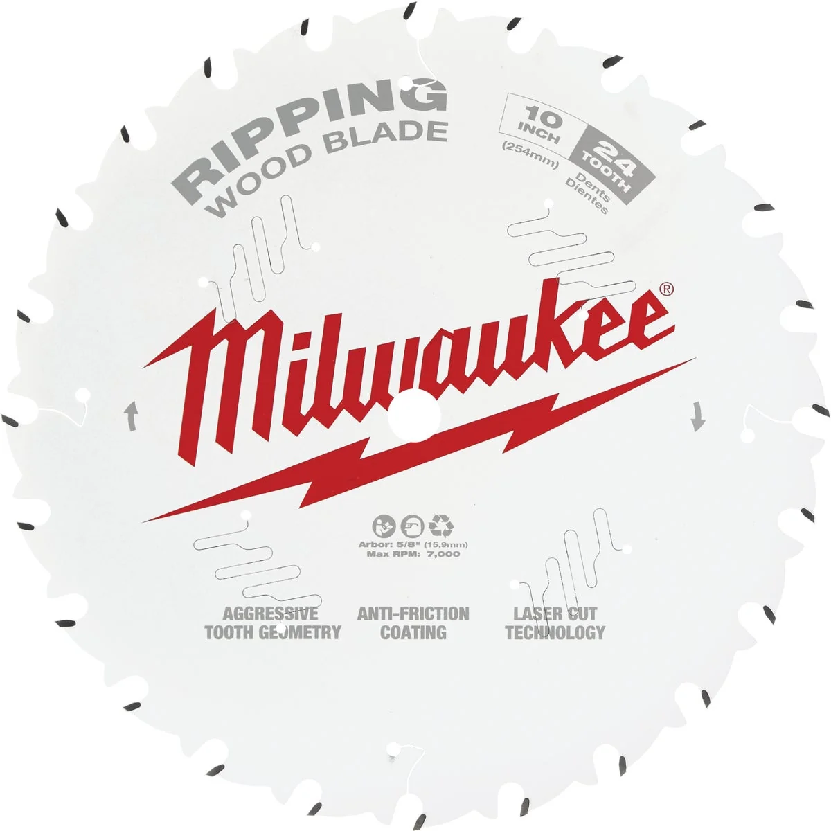 Responsible Milwaukee 10 In. 24-Tooth General Purpose Ripping Circular Saw Blade Trendy