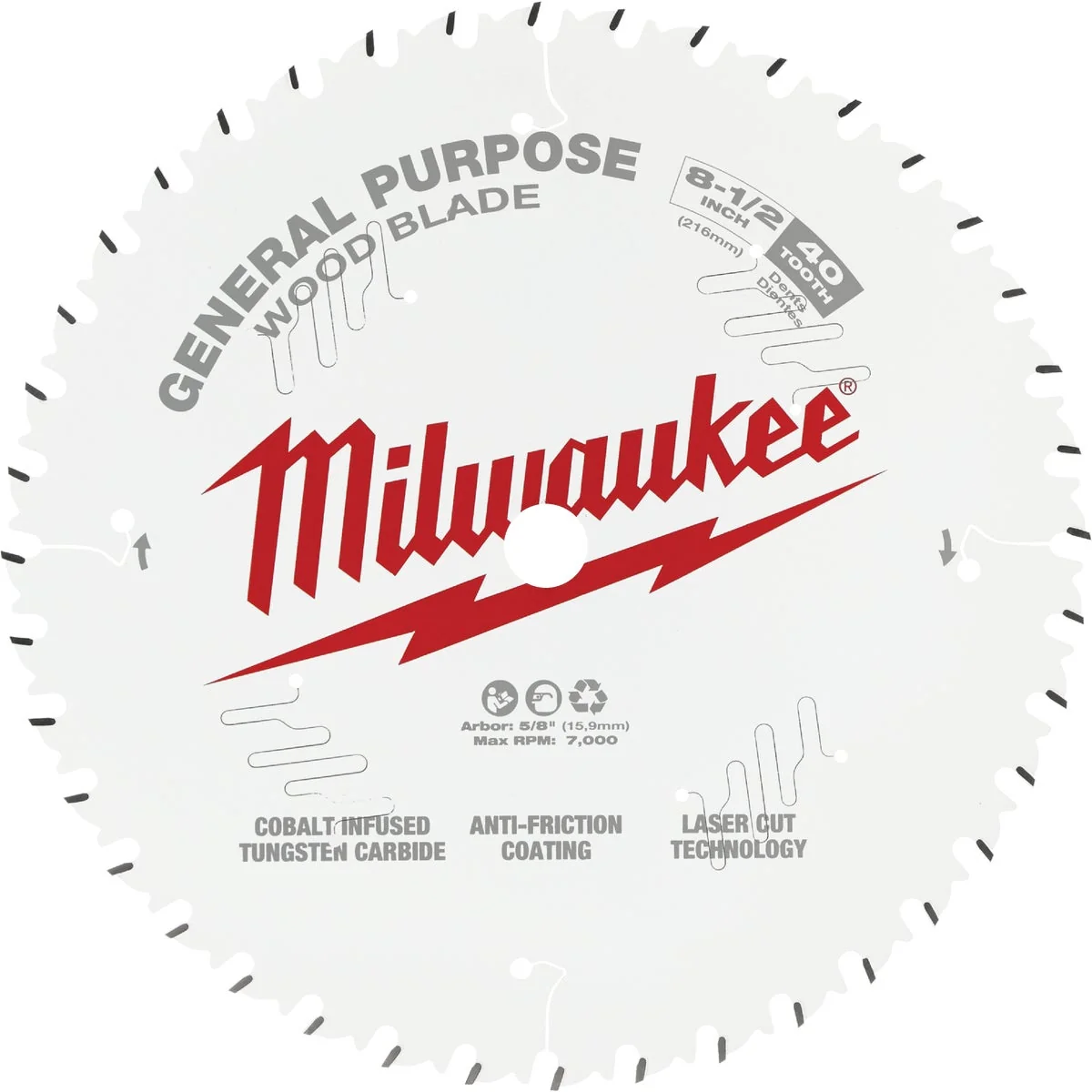 High-Quality Milwaukee 8-1 2 In. 40-Tooth General Purpose Wood Circular Saw Blade Soft