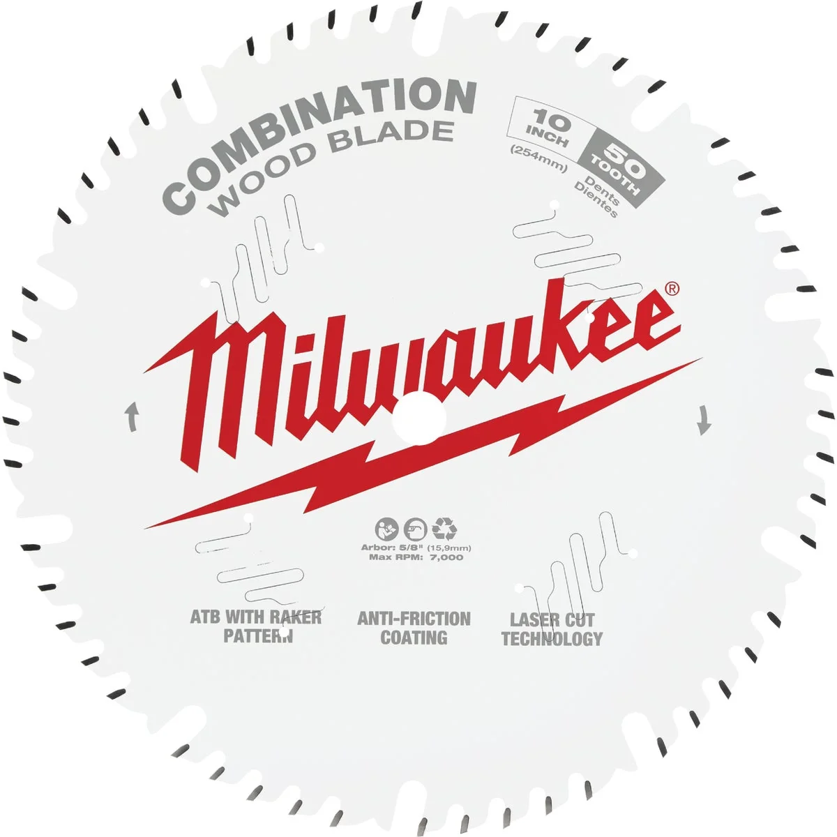 Artisan Milwaukee 10 In. 50-Tooth General Purpose Combination Wood Circular Saw Blade Safe