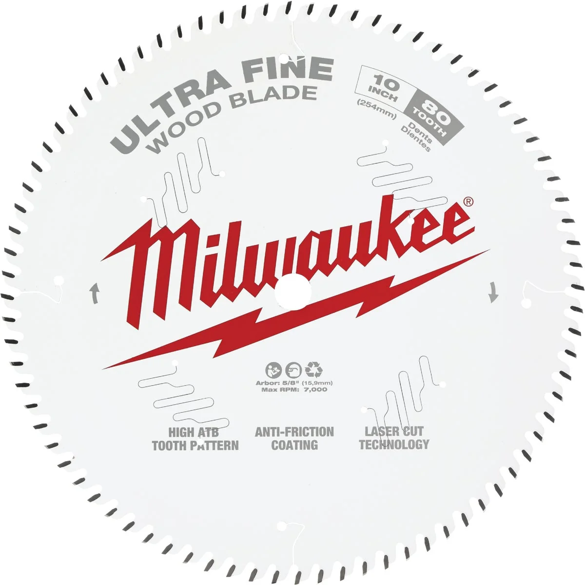 Verified Milwaukee 10 In. 80-Tooth Ultra Fine Finish Circular Saw Blade Practical