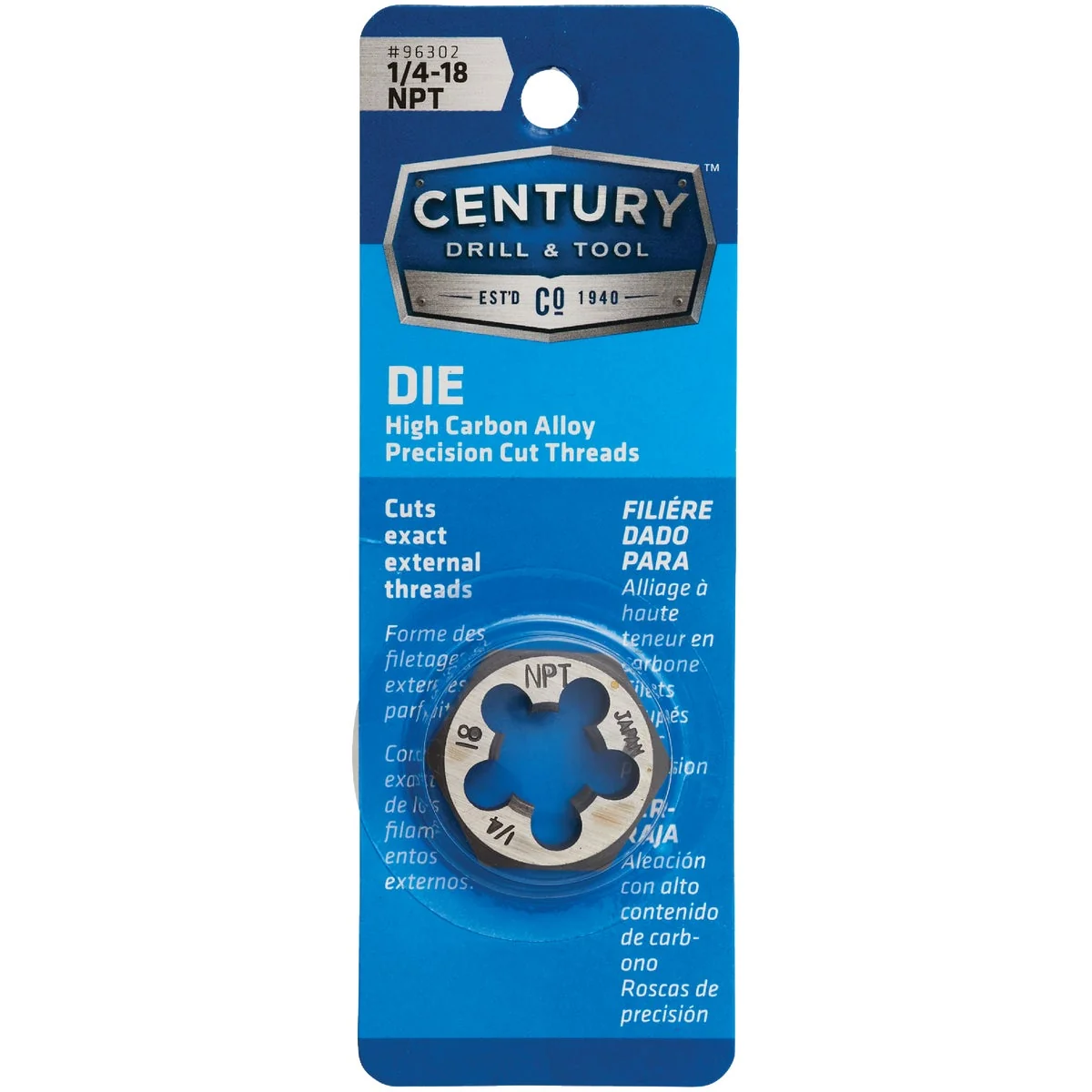 Selected Century Drill Tool 1 4-18 NPT 1 Across Flats Hexagon Pipe Die Powerful