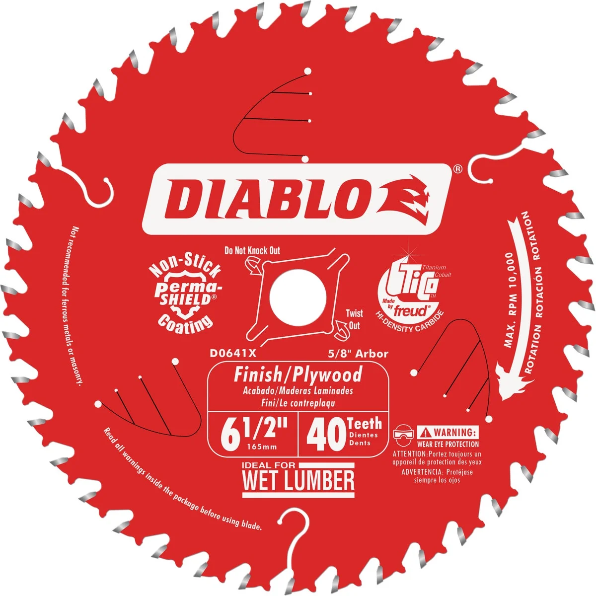 Superior Diablo 6-1 2 In. 40-Tooth Finish Plywood Circular Saw Blade Bulk Certified