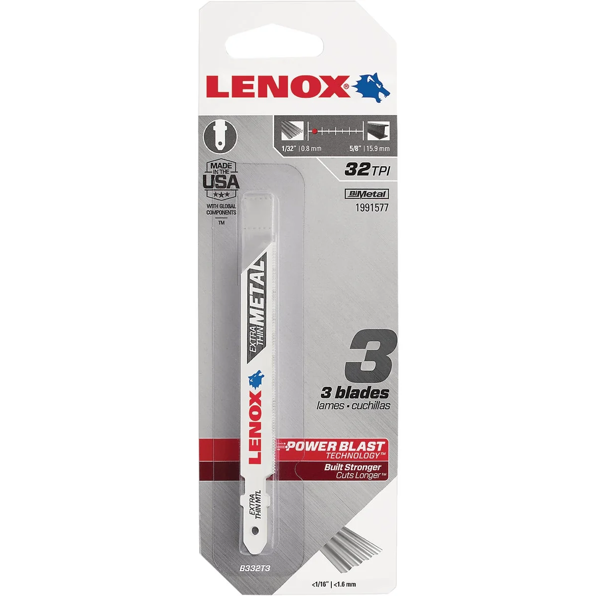 Smart Lenox T-Shank 3-5 8 In. x 32 TPI Bi-Metal Jig Saw Blade Extra Thin Metal Less than 1 16 In. 3-Pack Modern