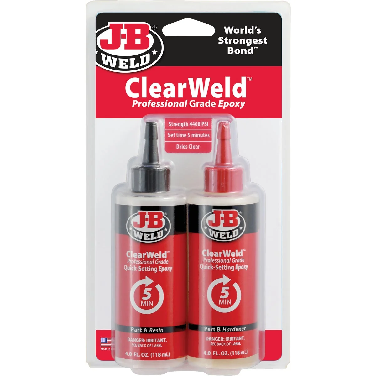 Environmentally Friendly J-B Weld 2 4 Oz. ClearWeld Pro Epoxy Efficient