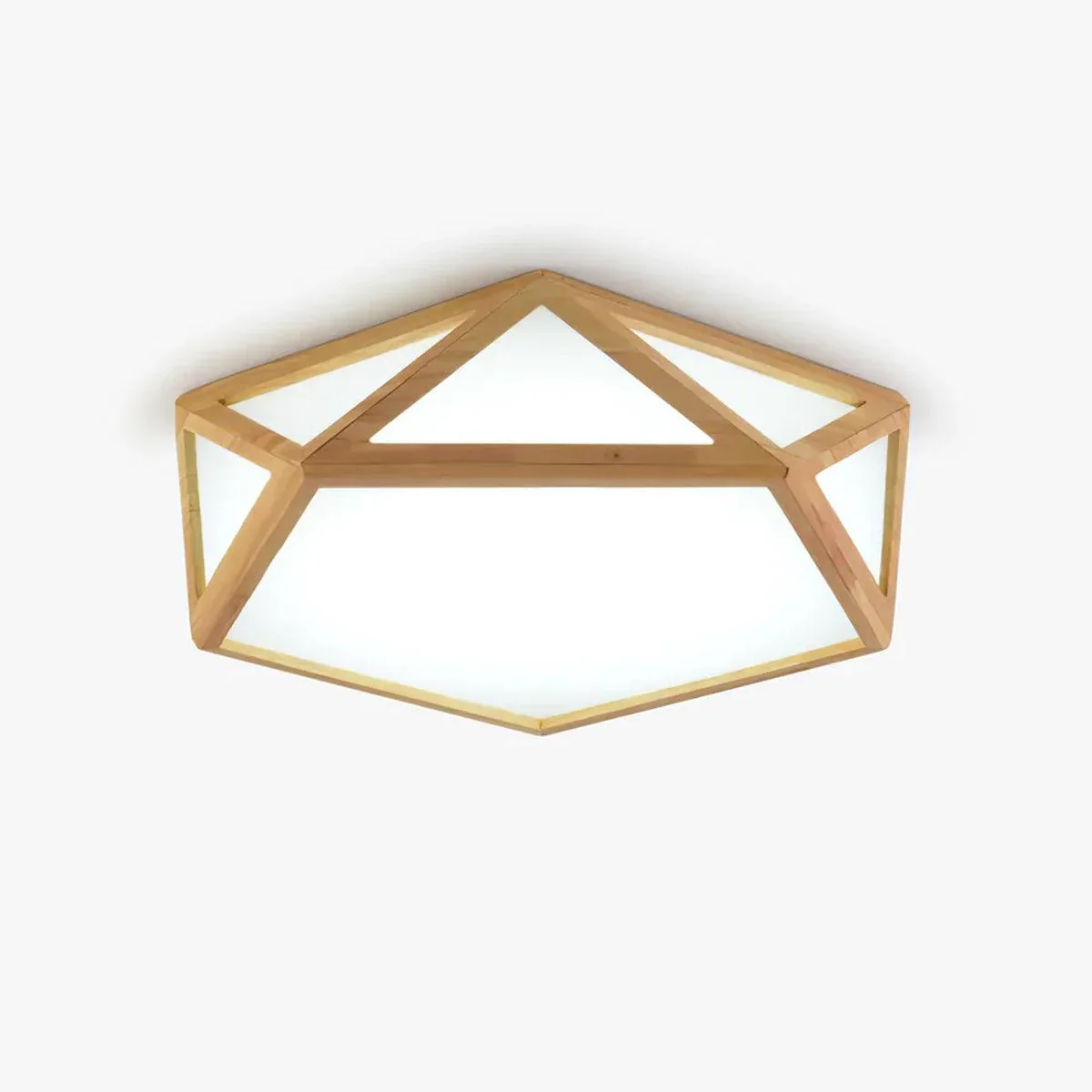 Efficient Veelhoekige houten plafondlamp Reusable