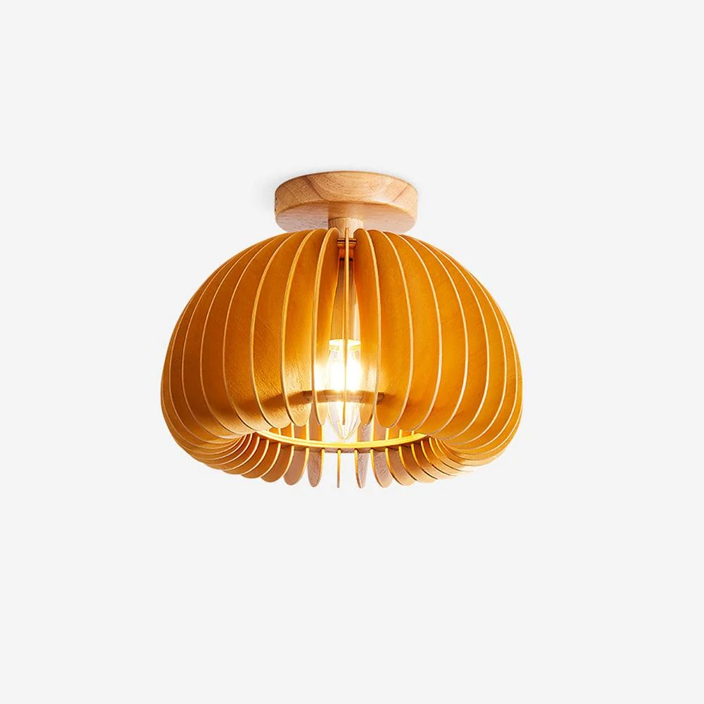 Solid Houten Pompoen Plafondlamp Luxury