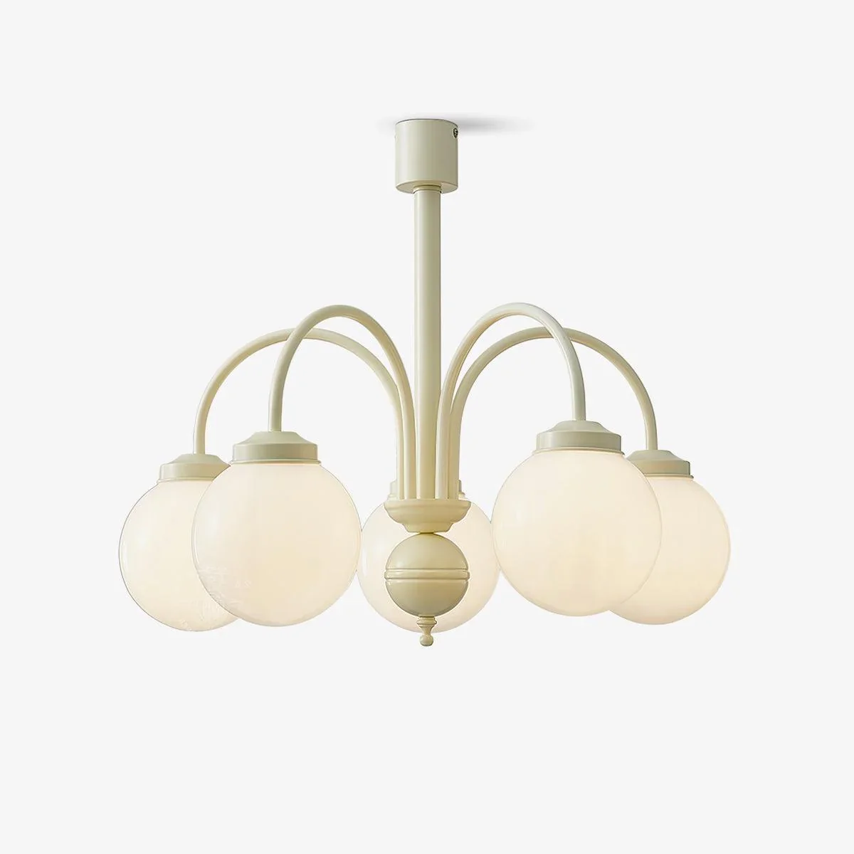 Durable Moderne crèmekleurige glazen kroonluchter Luxury