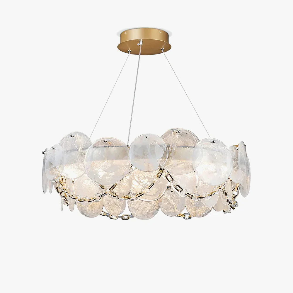 Specialty Moderne glazen schijfkroonluchter Premium