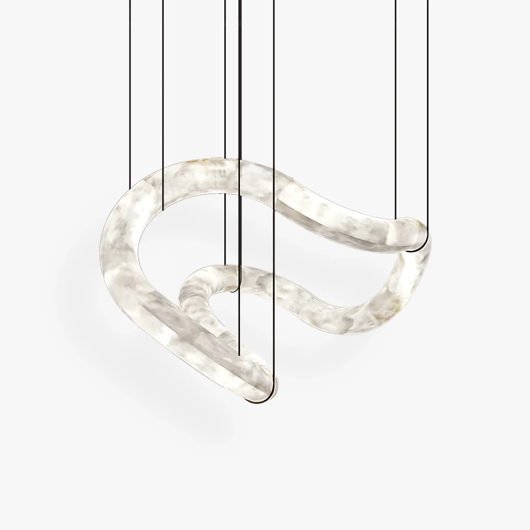 Sustainable Ethe Wave albasten kroonluchter Pure