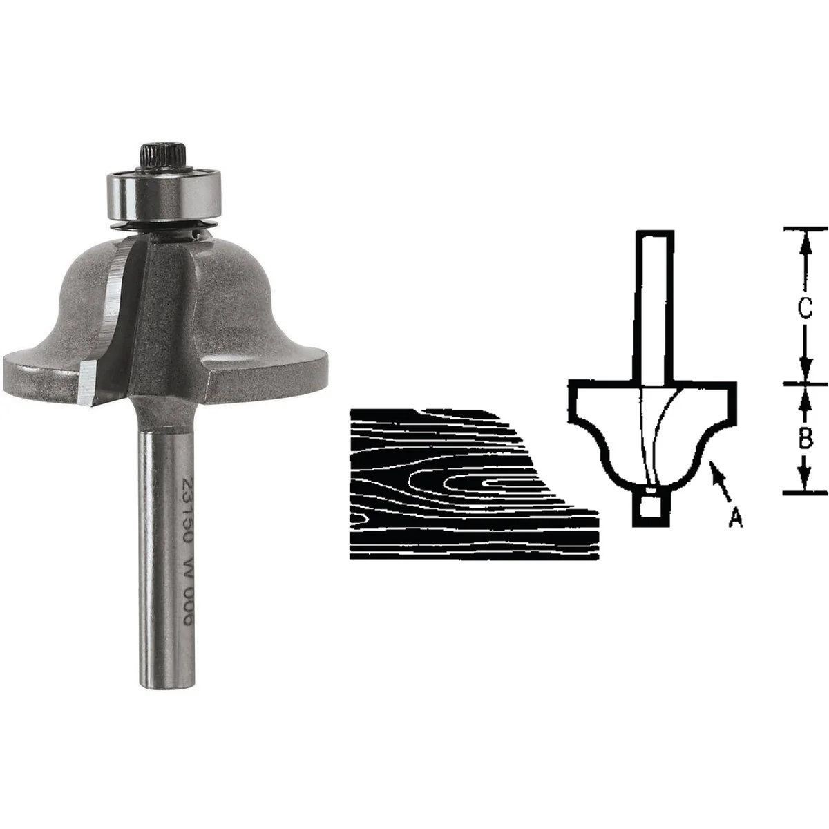 Durable Vermont American Roman Carbide Tip 1 4 In. Ogee Bit Crafted