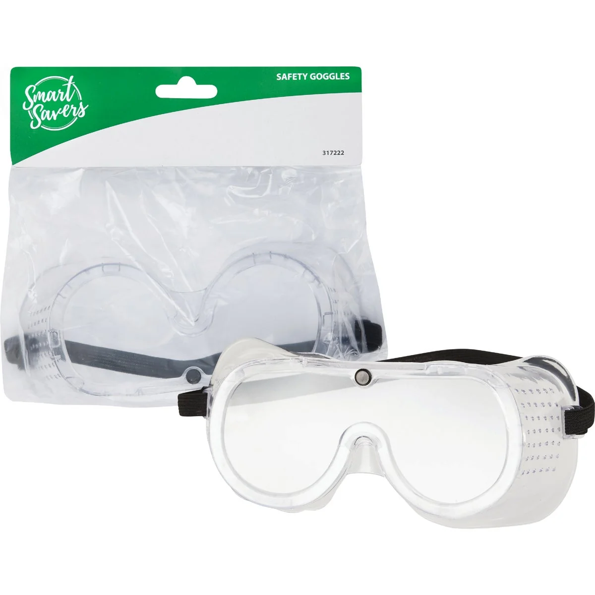 Natural Smart Savers Clear Frame Safety Goggles with Anti-Fog Clear Lenses Enhanced