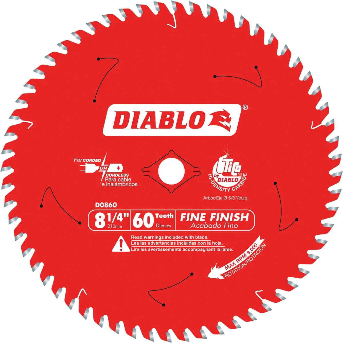 Functional Diablo 8-1 4 In. x 60-Tooth Fine Finish Saw Blade Sophisticated