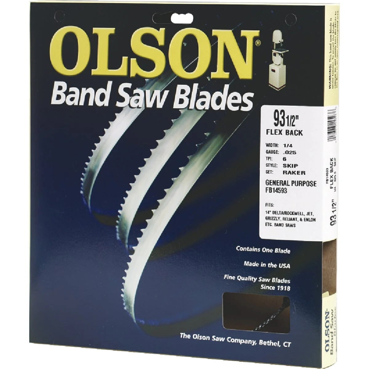 Superior Olson 93-1 2 In. x 1 4 In. 6 TPI Skip Flex Back Band Saw Blade Consistent