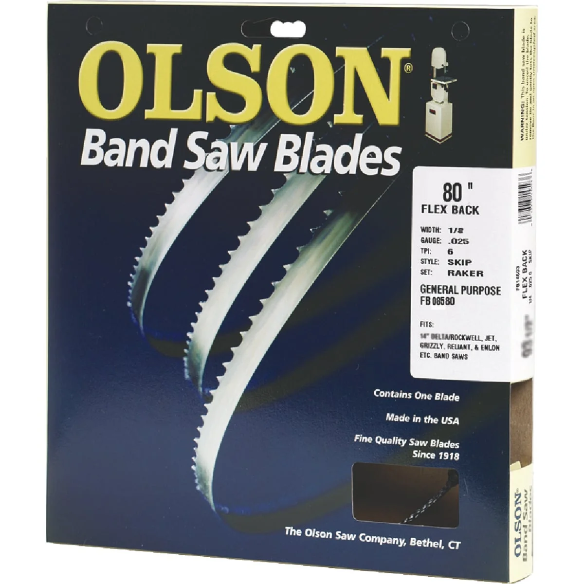 Official Olson 80 In. x 1 8 In. 14 TPI Regular Flex Back Band Saw Blade Comfortable