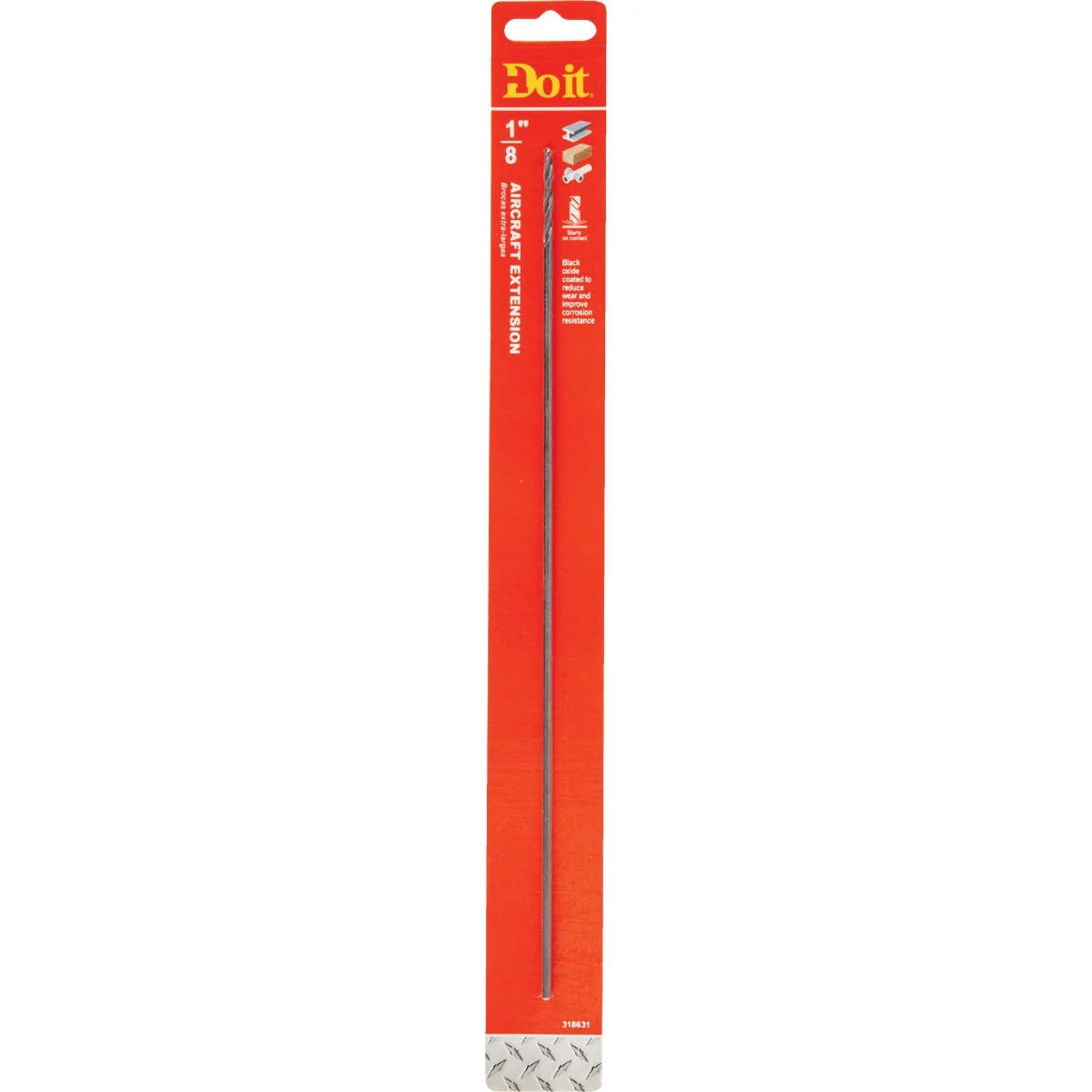 Genuine Do it 1 8 In. x 12 In. Black Oxide Extended Length Drill Bit Pure