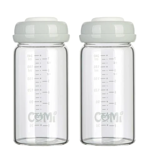 Fine Crafted Wide Neck Glass Breastmilk Collection n Storage Bottle Prestigious
